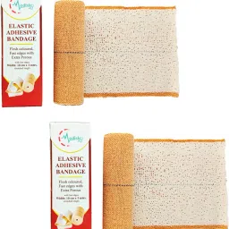 Premium Elastic Adhesive Bandage for Support & Pain Relief, 10cm x 1m (2 Pcs) Crepe Bandage-10