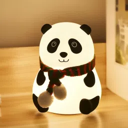 Cute Panda Silicon USB Rechargeable Light Night Lamp (13.2 cm, Multicolor) Night Lamp-26