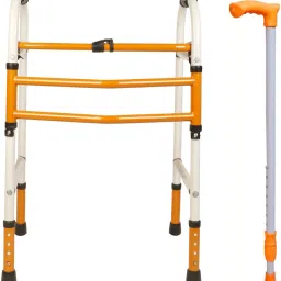 Walker Foldable Portable Light Weight Height Adjustable for Men Women Adults Walking Stick-7