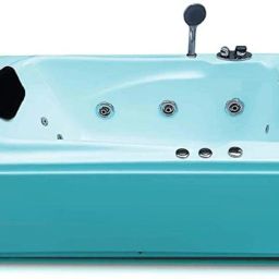 Bonn 4.5 Feet Combi-Massage Acrylic - Cyan Blue Free-standing Bathtub-image-96