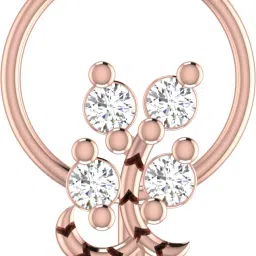 avsar Jashvi 14kt Cubic Zirconia Rose Gold Nose Wire-image-81