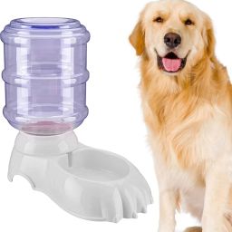 Pet Water Dispenser Station - Replenish Pet Waterer for Dog Cat Animal Automatic Round Plastic Pet Bottle-18