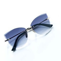 Gradient, UV Protection, Mirrored, Toughened Glass Lens Cat-eye, Butterfly Sunglasses (Free Size)-image-64