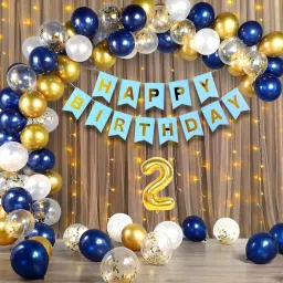 Happy Birthday Decoration Full Set for Boys and Girls for 2 Year-image-51