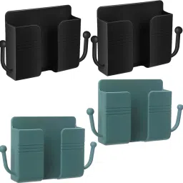 OIVO INDIA Wall Charger Phone Universal Hanging Stand Bracket (Black & Green, Combo of 4) Mobile Holder-image-54