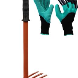 Home Gardening tools items combo, Two In Hoe and weeder tool, n gloves clown Garden Tool Kit-image-15