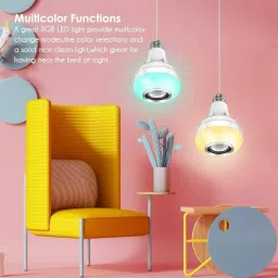 AVIKA Smart Color Changing Bluetooth Speaker LED Music Light Bulb with Remote Control 3 W Bluetooth Party Speaker image 3