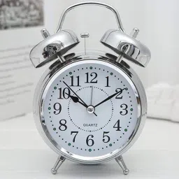 Analog Silver Color, White Clock-33