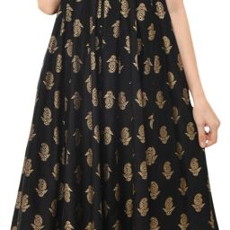 Women Printed Cotton Blend Flared Kurta-image-41