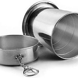 Steel Folding Glass Travel Mug Cup Expandable Shot Glass Camping Water Glass Water/Juice Glass-image-10