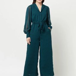 Polka Print Women Jumpsuit-image-2