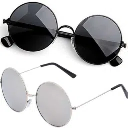 UV Protection, Polarized, Gradient, Mirrored Oval Sunglasses (55)-20