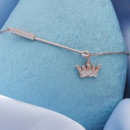 Sterling Silver Cubic Zirconia Rhodium Bracelet-image-52