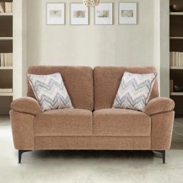 casacraft from pepperfry Amsterdam Fabric 2 Seater Sofa in Brown Colour-picture-22
