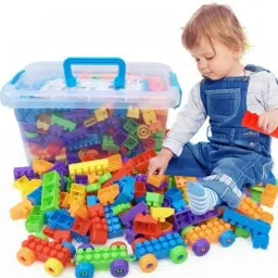 Create Construction 100pcs DIY Plastic Building Block for Kids-1