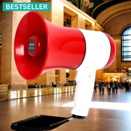 Handheld (Megaphone with Recorder) Siren Music Loud Speaker for AnnouncingJC308 Outdoor, Indoor PA System-image-107