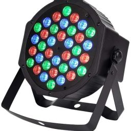 Dj Lights 36 Leds Dmx 512 Rgb Color Mixing Wash Par Light For Disco Diwali Christmas Wedding Party Show Live Concert Stage Lighting (Black) Single Disco Ball-24