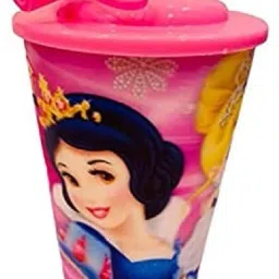 3D Look Animated Sipper Glass with Straw for Milk/Juice/Water/Soft Drinks (600 Ml)-28