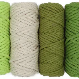 crocheta 3Ply Twisted Macrame 10M 4mm Each Color Cotton Cord Thread for Macrame Combo Set image 2