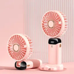 VASANT 360° Rotate Personal Cooling Fan for Home Office Portable Travel USB Rechargeabl Handheld Lightweight Rechargeable Mini Battery Operated Personal USB Fan-24