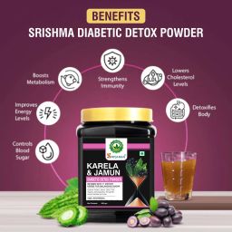 srishma Karela Jamun Powder with 11 Potent Herbs - Helps Regulate Sugar Management image 3