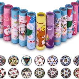 Kaleidoscope Pack of 12 Live Fun Magical Science Toys, Return Gifts for Kids-18