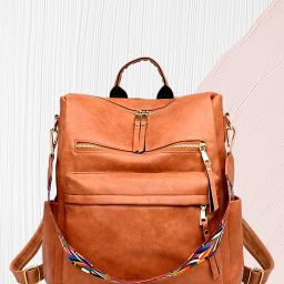 Medium 27 L Laptop Backpack Women Leather Convertible Shoulder Bag Ladies Anti-theft Satchel Sling Travel-image-63