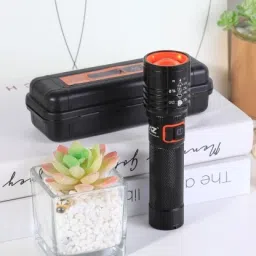 unzag (Zoomable Led Metal Torch)5 Modes Flashlight, Super Bright O 2 hrs Torch Emergency Light image 3