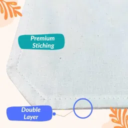 optica weaves Cotton Double Layer Roti Clothes Wrap with Flaps, Cotton Cloth for Chapati Solid Roti Square Flap Cover image 3