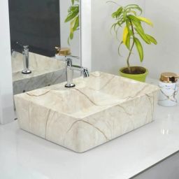 Table Top & Wall Mount Ceramic Wash Basin(40) with Waste Pipe & Coupling set (16*12*5)(M40) Wall Hung Basin-image-52
