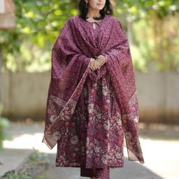 Women Pure Cotton Kurti Pant Set-image-8