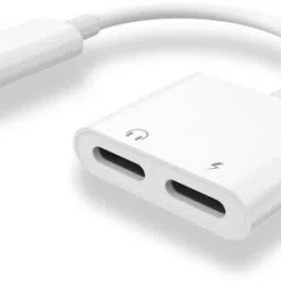 IMMUTABLE White Dual Converter Headphone with Charging Support Music & Calling Function Phone Converter-42