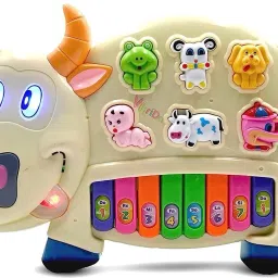 Musical Cow Piano Toy for Baby with Flashing Light & Sound Toys for Kids-13