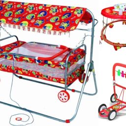 VERY COMFORTABLE COZY BABY BASSINET /COT WITH BABY WALKER Bassinet-14
