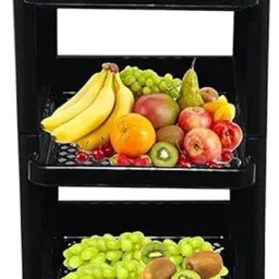 Multipurpose Storage Organiser With Wheels For Kitchen / Foldable Cupboard Plastic Kitchen Trolley-image-36