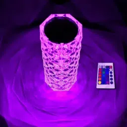 Rose Crystal LED Table Lamp | Multicolor | Pack of 1 Table Lamp-picture-0