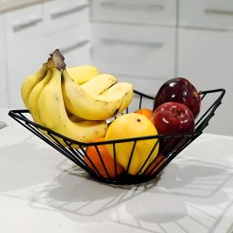 Stainless Steel (SS) Premium Fruit & Vegetable Basket Stylish Black Stainless Steel Fruit & Vegetable Basket-image-78