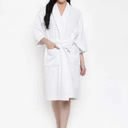 flipkart smartbuy White Free Size Bath Robe-picture-15