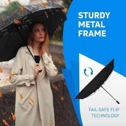 agorazoin Automatic Open-Close Windproof Folding Umbrella – All Weather Protection Umbrella image 3