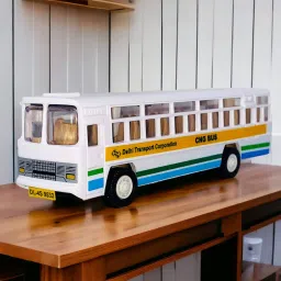 sarasi Mini City Bus, Durable Quality, Pull Back, No Sharp Edges image 4
