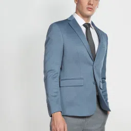 Men Self Design Single Breasted Formal Blazer-image-7