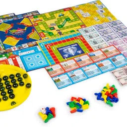 ratnas 7 in 1 Board Game (1223) Brainvita,Business,Ludo,Snakes & Ladders and more Party & Fun Board Game image 5
