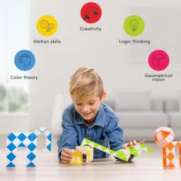 zesthome Magic Snake Puzzle Cube - Great for Stress Relief and Brain Development image 3