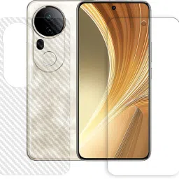 SOMTONE Front and Back Tempered Glass for vivo T4 Ultra 5G Front Back Tempered Glass Screen Protector | Anti-Scratch | Edge to Edge Full Coverage | 9H Hardness ( 1 FRONT TEMPERED GLASS PROTECTOR + 1 BACK CARBON FIBER SKIN )-picture-15
