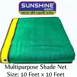 Multipurpose Shade Net / Agriculture net 10 Feet x 10 Feet. (Green Colour) Portable Green House-image-27