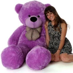 Teddy Bear 3 Feet valentines gift for girls Loveable and Huggable Violet- 91.44 cm-image-13