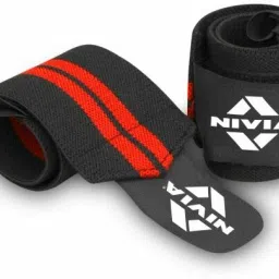 Weight Lifting Wrist Support, with Thumb Loop Strap for Gym (Red/Black) Wrist Support-30