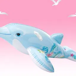 tiny tales Children's Inflatable Ride On for the Sea with Handles Blue 175cm Inflatable Swimming Pool-picture-12