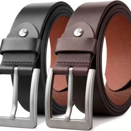 Men Casual, Evening, Formal, Party Black, Brown Genuine Leather Belt-image-45