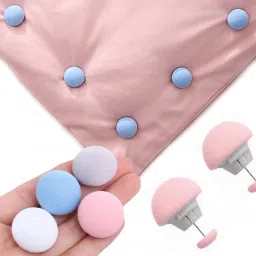 Mushroom Shape Duvet Clips, Non-Slip Cover Fixator, Comforter Quilt Holder Cotton Cloth Clips-image-3